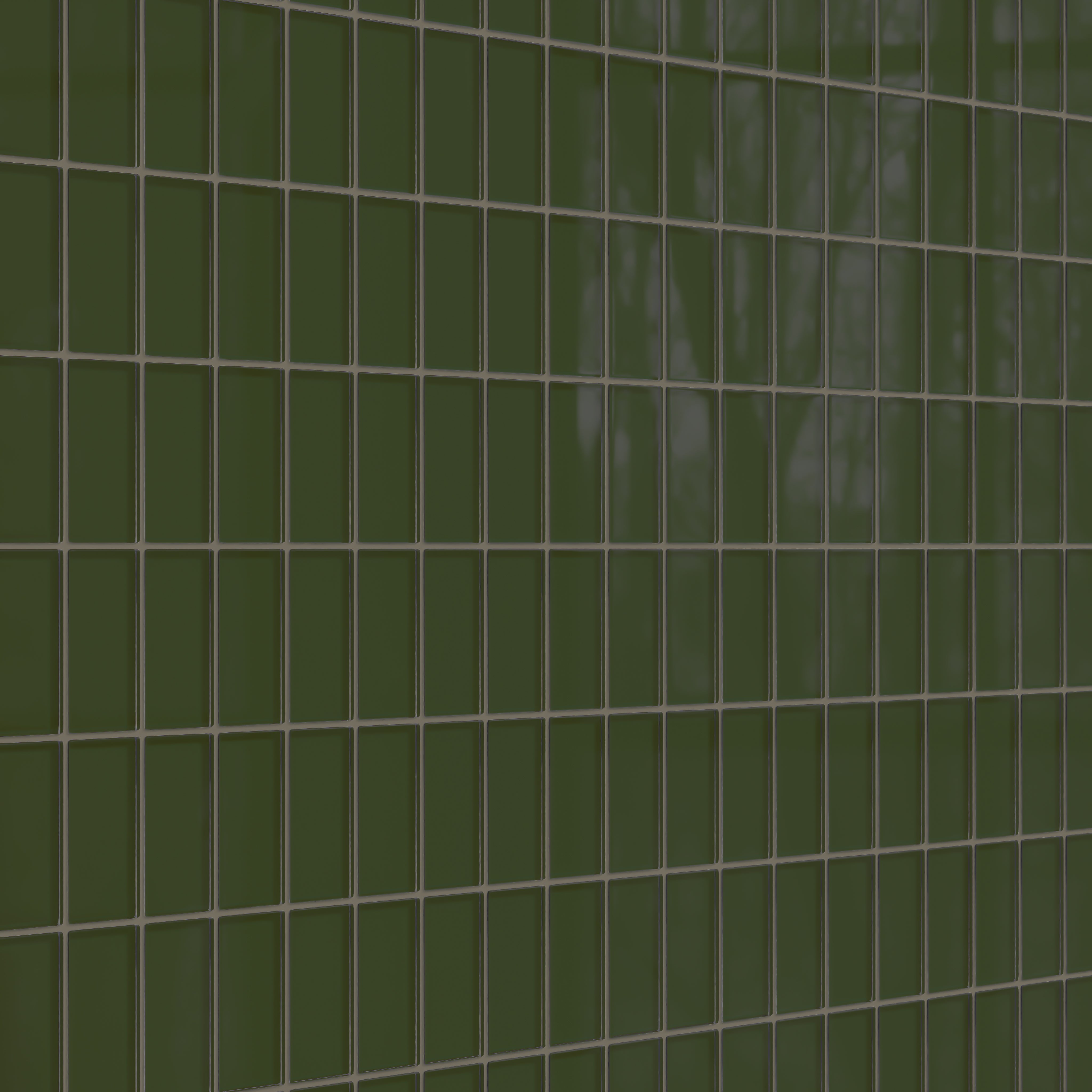 2x4 Straight Set Sheeted Glass Mosaic Tile in Starling Gloss