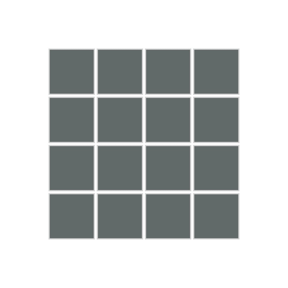 2x2 Straight Set Sheeted Original Ceramic Mosaic Tile in Flagstone Gloss