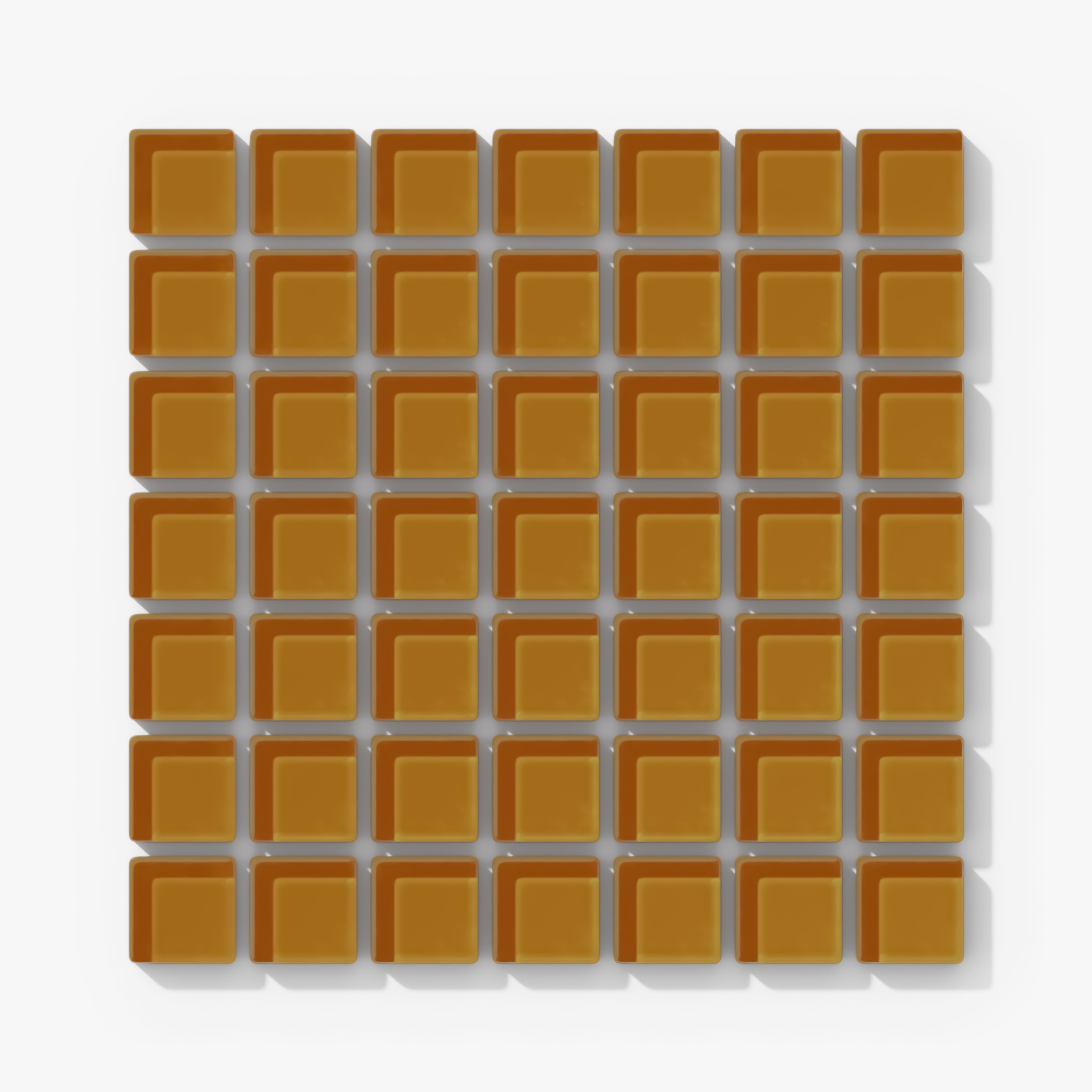 1x1 Straight Set Sheeted Glass Mosaic Tile in Falcon Gloss