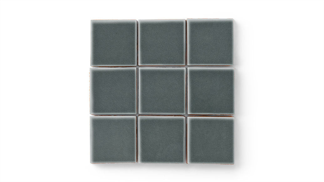 Hunter Green 3x3 Straight Set Sheeted Gloss Original Ceramic Tile