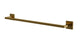 Flatiron Square Towel Bar 24" in Uncoated Polished Brass