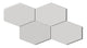 Elongated Hexagon Natural Press Ceramic Tile in Cloud Cover Gloss