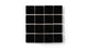 2x2 Straight Set Sheeted Original Ceramic Mosaic Tile in Raven Gloss