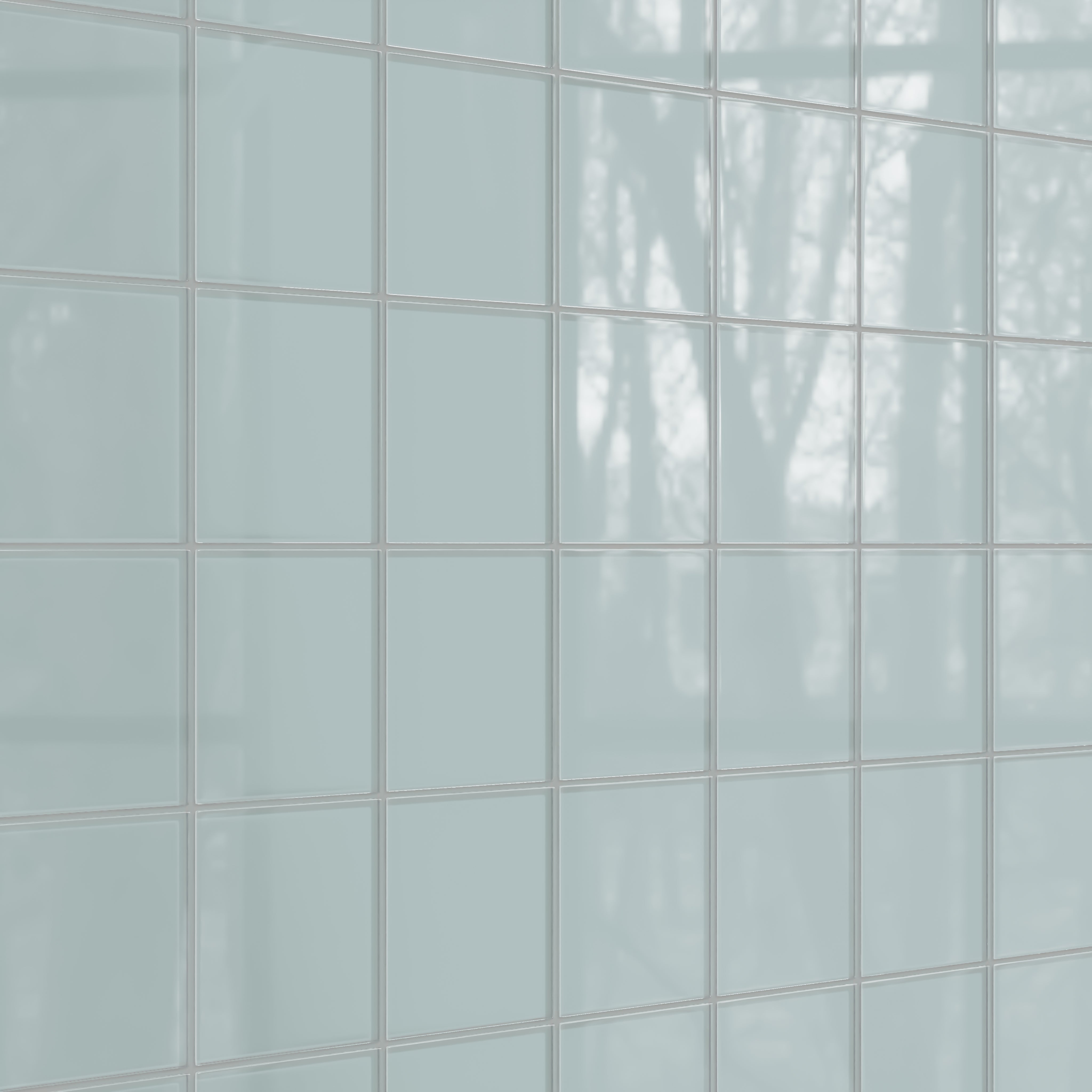 6x6 Glass Tile in Great Blue Heron Gloss