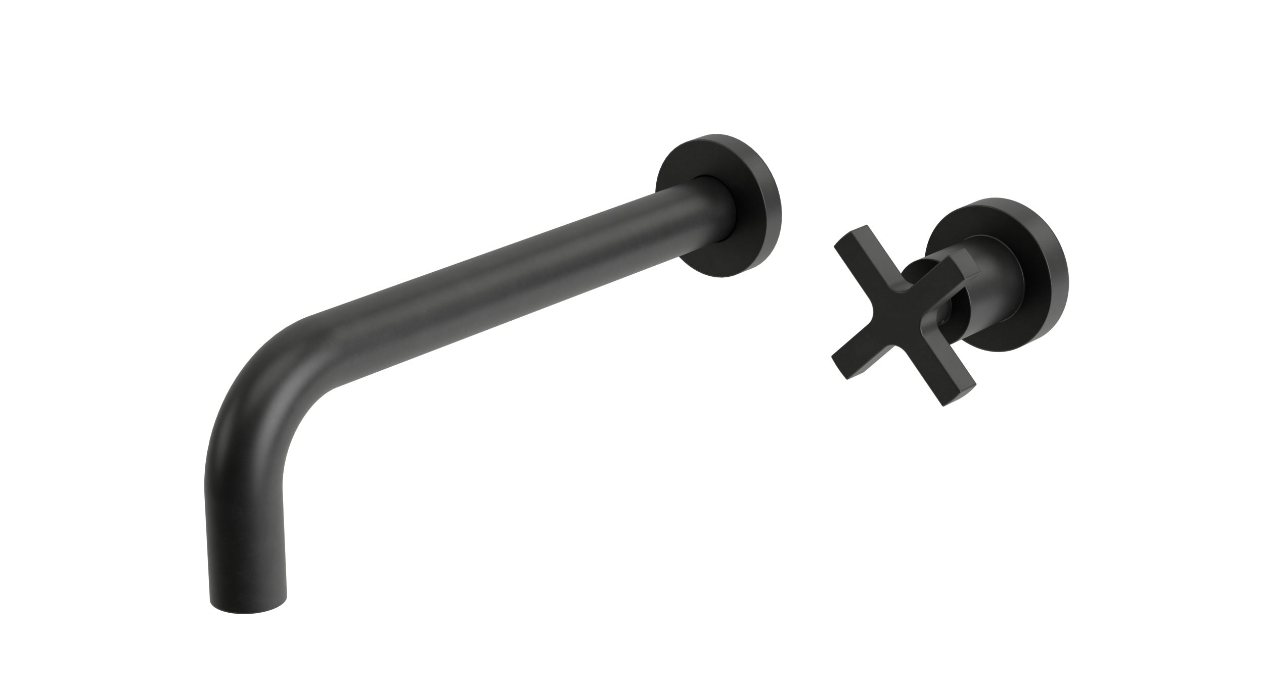Flatiron One Handle Wall Mount 10" Lavatory Faucet with Linear Cross Handle