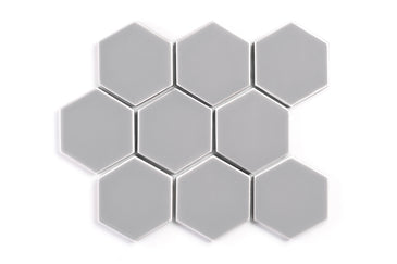 4" Hexagon Original Ceramic Tile in Thistle Gloss