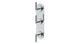 Contour Three Handle Wall Mount Shower Trim with Soft Lever Handles in Polished Chrome