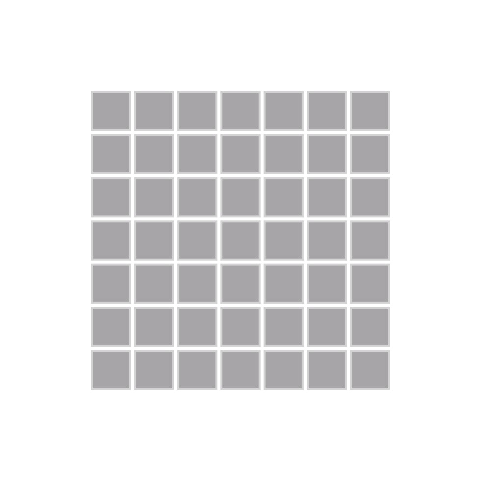 1x1 Straight Set Sheeted Original Ceramic Mosaic Tile in Thistle Matte