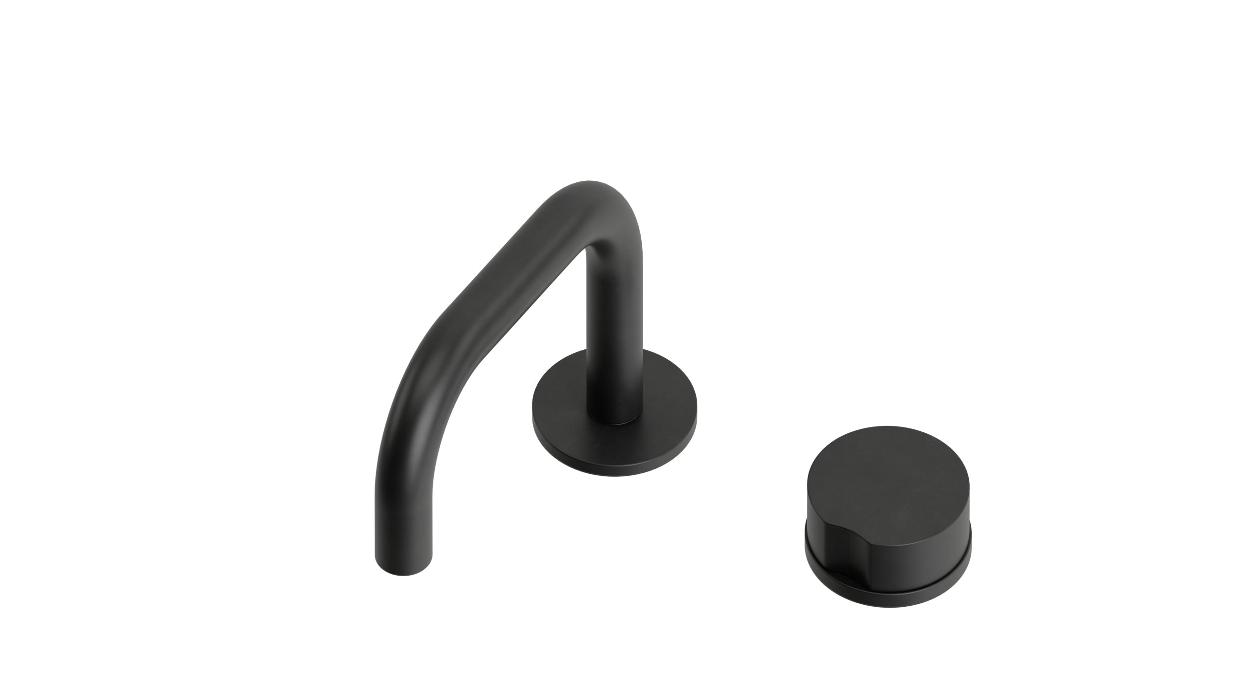 Foundry One Handle Deck Mount Squaretop Lavatory Faucet with Barrel Knob Handle