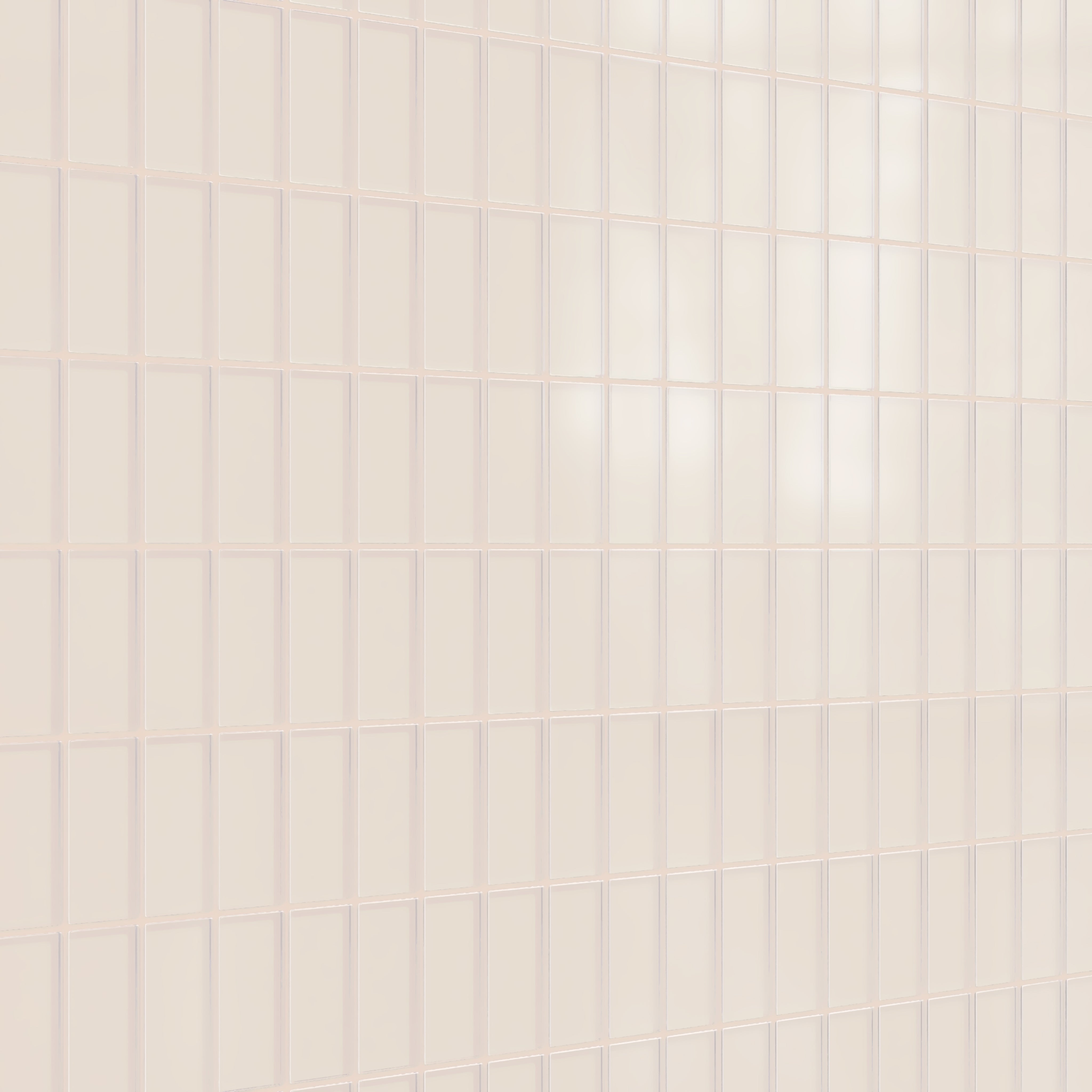 2x4 Straight Set Sheeted Glass Mosaic Tile in Sandpiper Matte