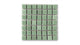 1x1 Straight Set Sheeted Original Ceramic Mosaic Tile in Sea Green Matte
