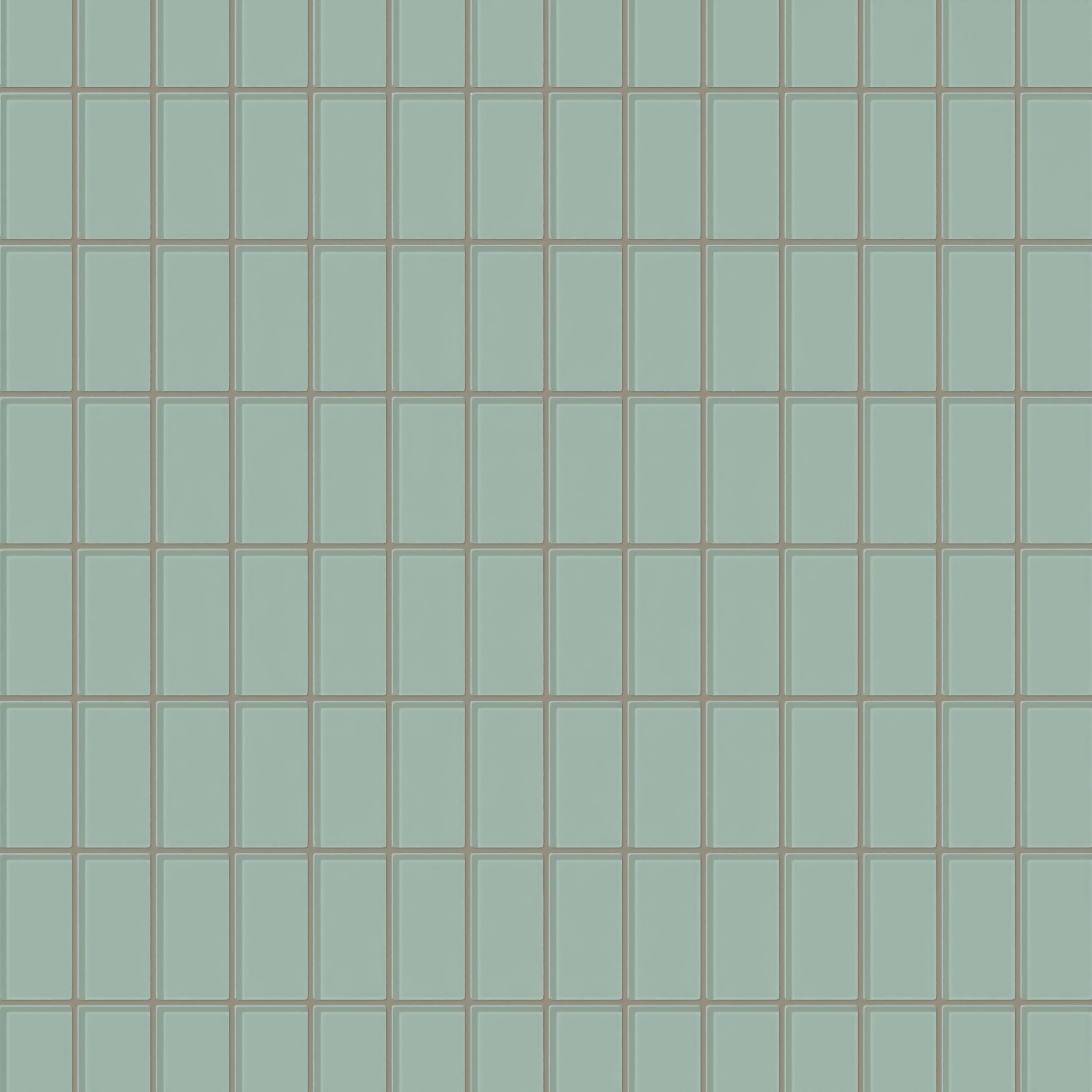2x4 Straight Set Sheeted Glass Mosaic Tile in Kingfisher Gloss