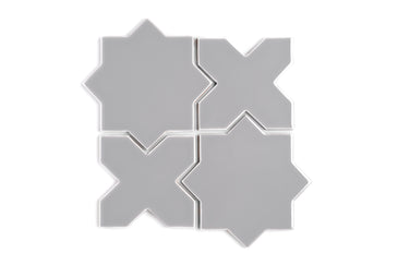 Star & Cross Original Ceramic Tile in Thistle Gloss