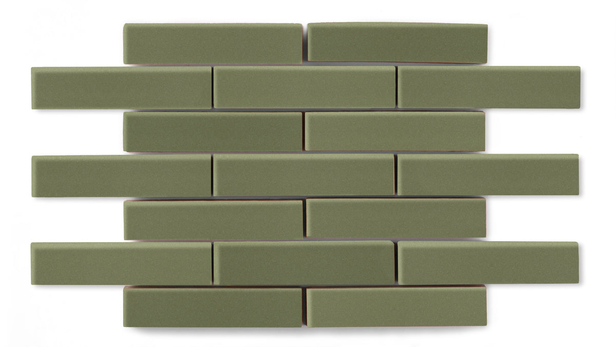 Peabody 1x4 Half Offset Sheeted Gloss Original Ceramic Tile