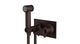 Emerson One Handle Wall Mount Bidet Trim with Classic Cross Handle in Architectural Copper