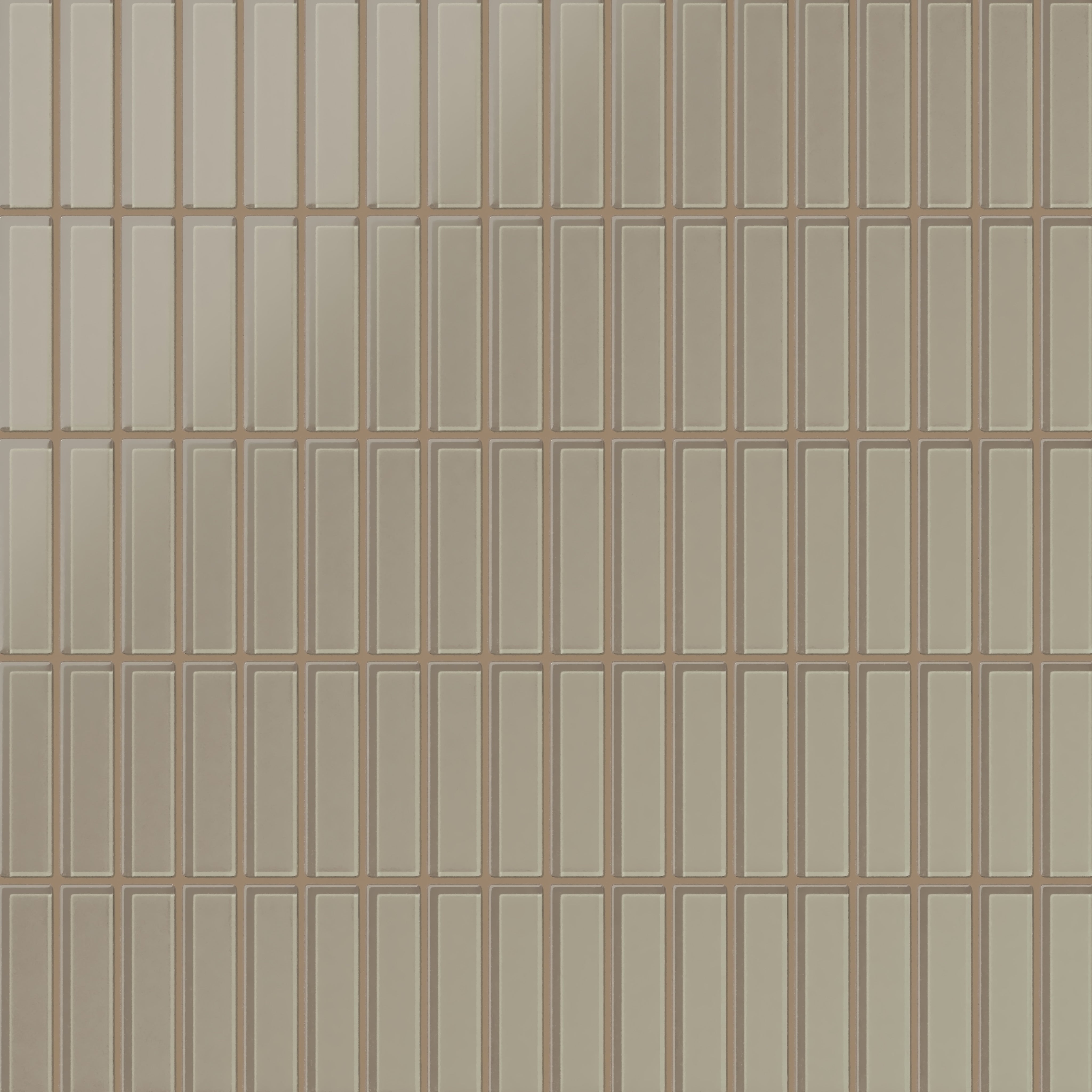 1x4 Straight Set Sheeted Glass Mosaic Tile in Quail Matte