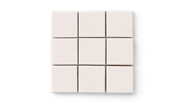 3x3 Straight Set Sheeted Original Ceramic Mosaic Tile in Feldspar Gloss