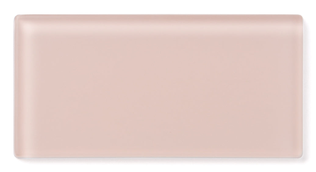 1x4 Herringbone Sheeted Glass Mosaic Tile in Rosy Finch Matte
