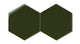 8" Hexagon Natural Press Ceramic Tile in Green Apatite Gloss