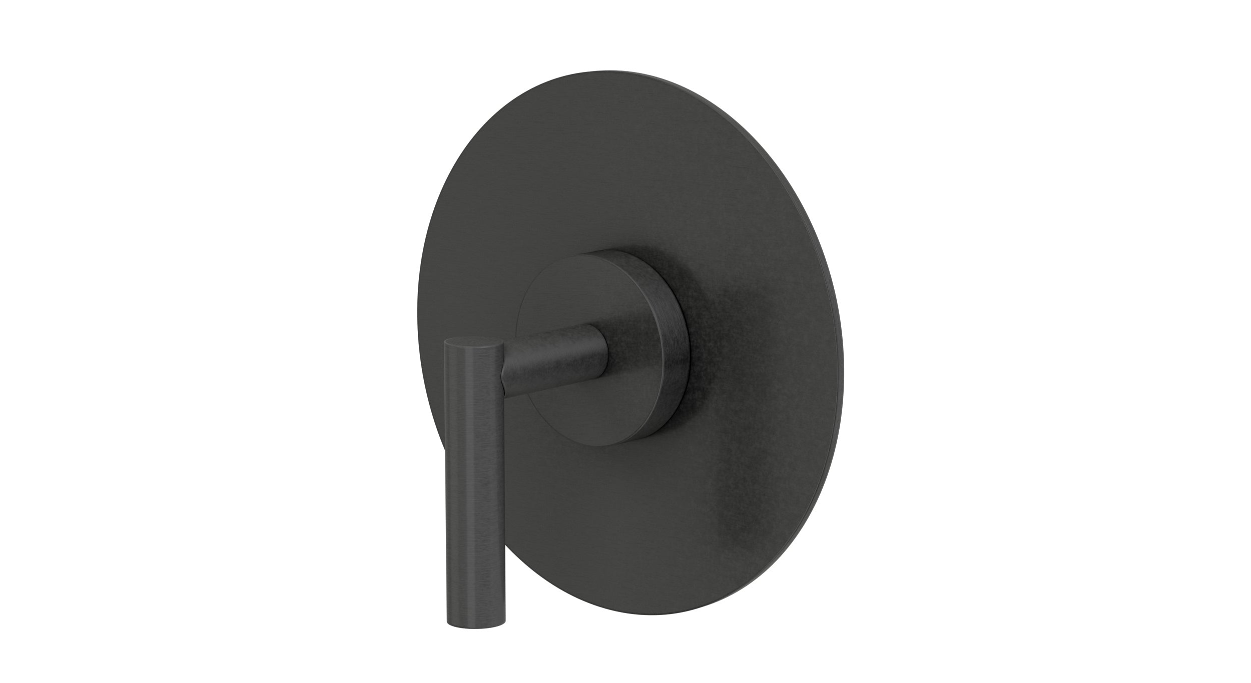 Contour One Handle Wall Mount Shower Trim with Soft Lever Handle in Blackened Nickel