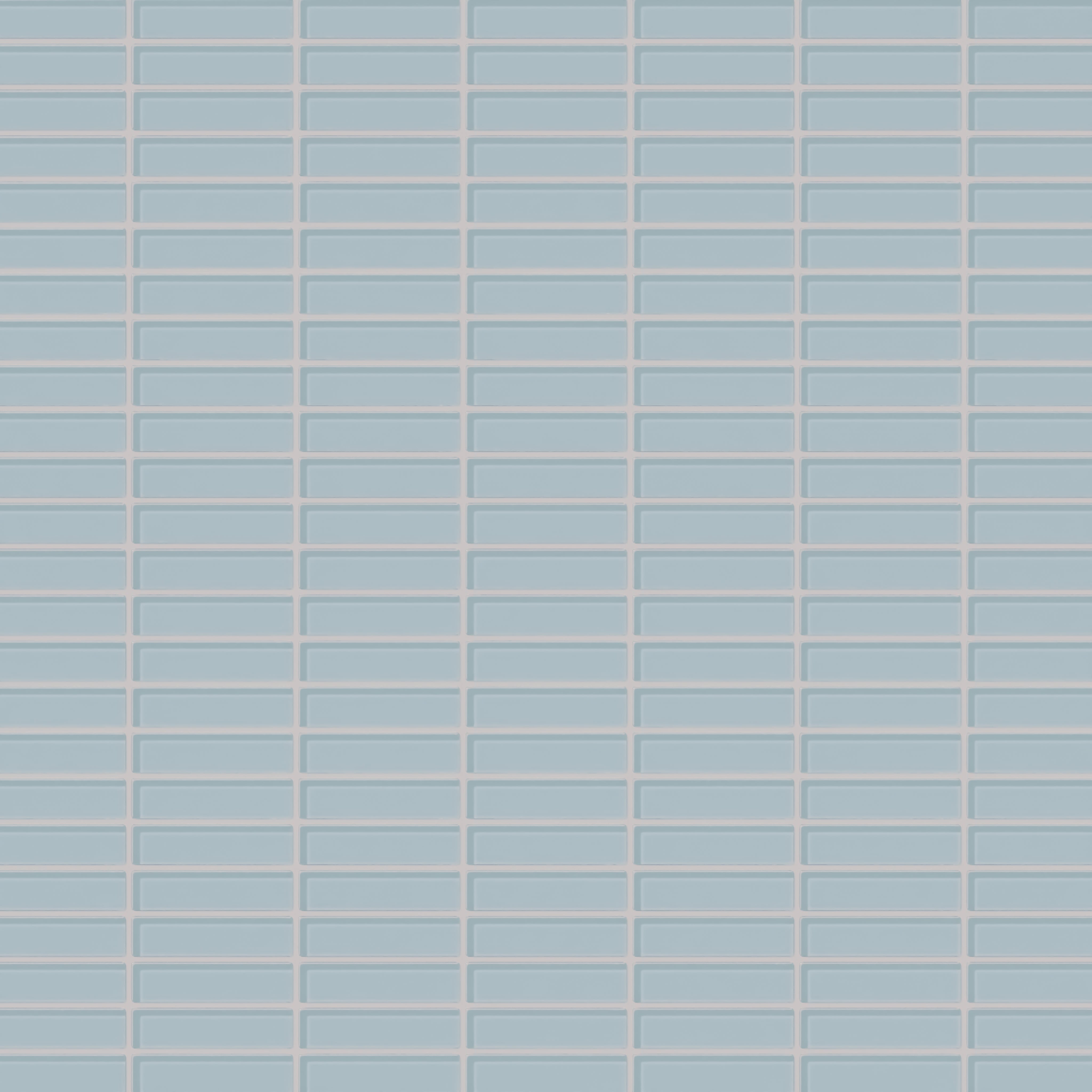1x4 Straight Set Sheeted Glass Mosaic Tile in Partridge Gloss