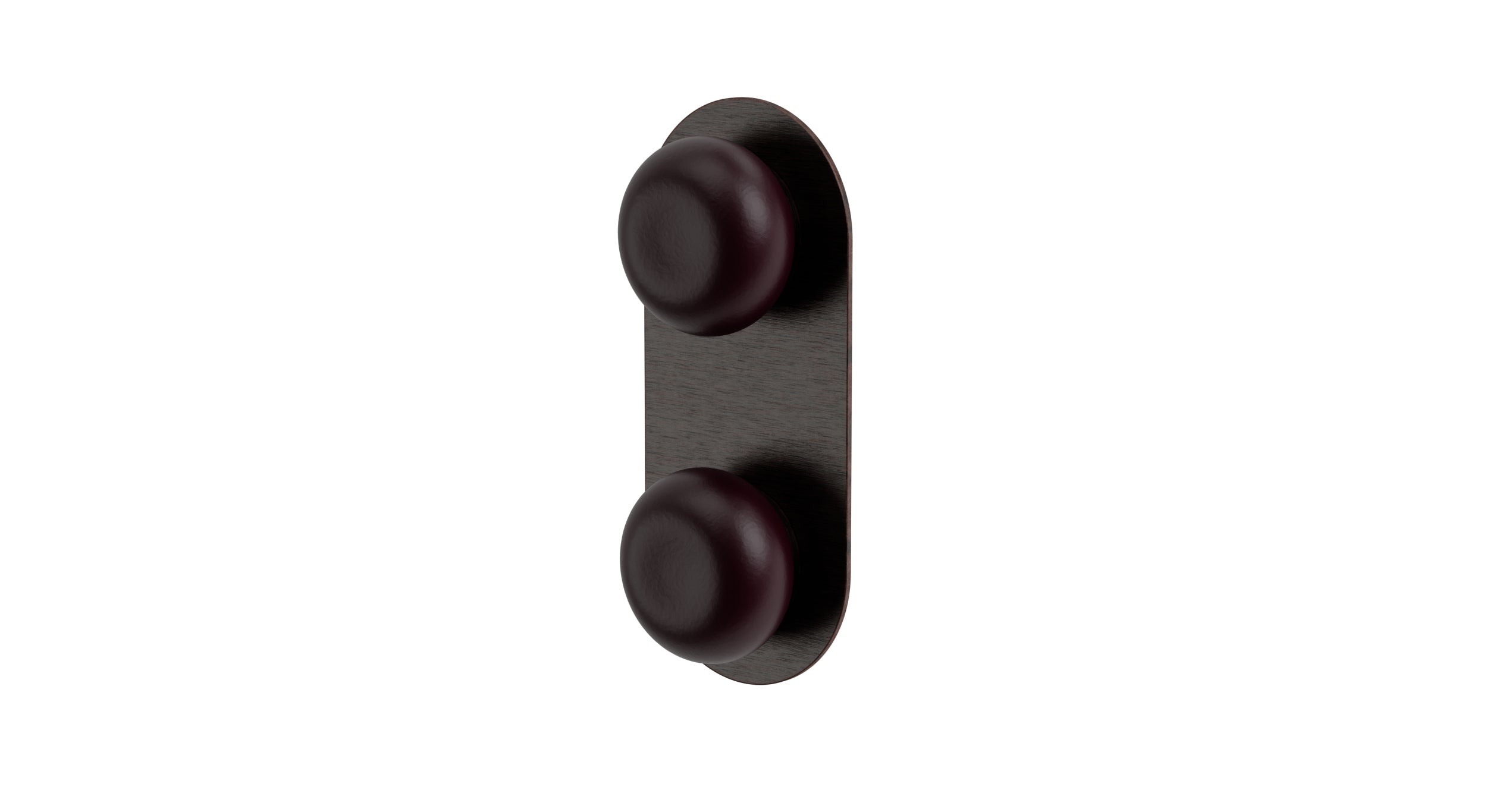 Foundry Two Handle Wall Mount Shower Trim with Pebble Ceramic Knob Handles in Antique Bronze