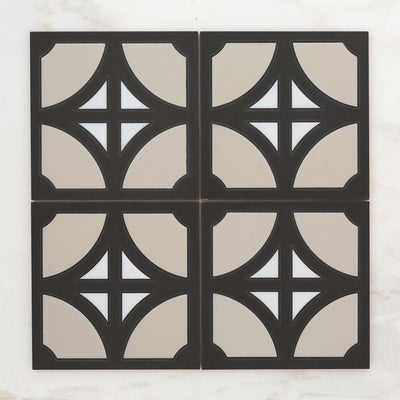 8x8 Handpainted Sample Denver  in Black Motif