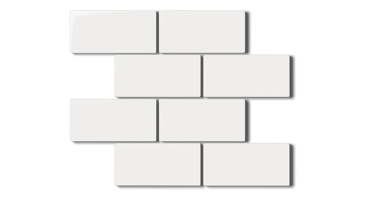 Salt Creek 2x4 Half Offset Sheeted Gloss Natural Press Ceramic Tile