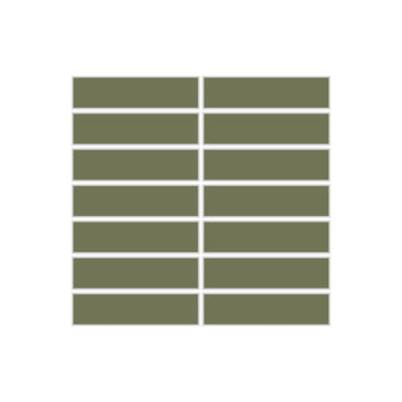 1x4 Straight Set Sheeted Original Ceramic Mosaic Tile in Peabody Matte
