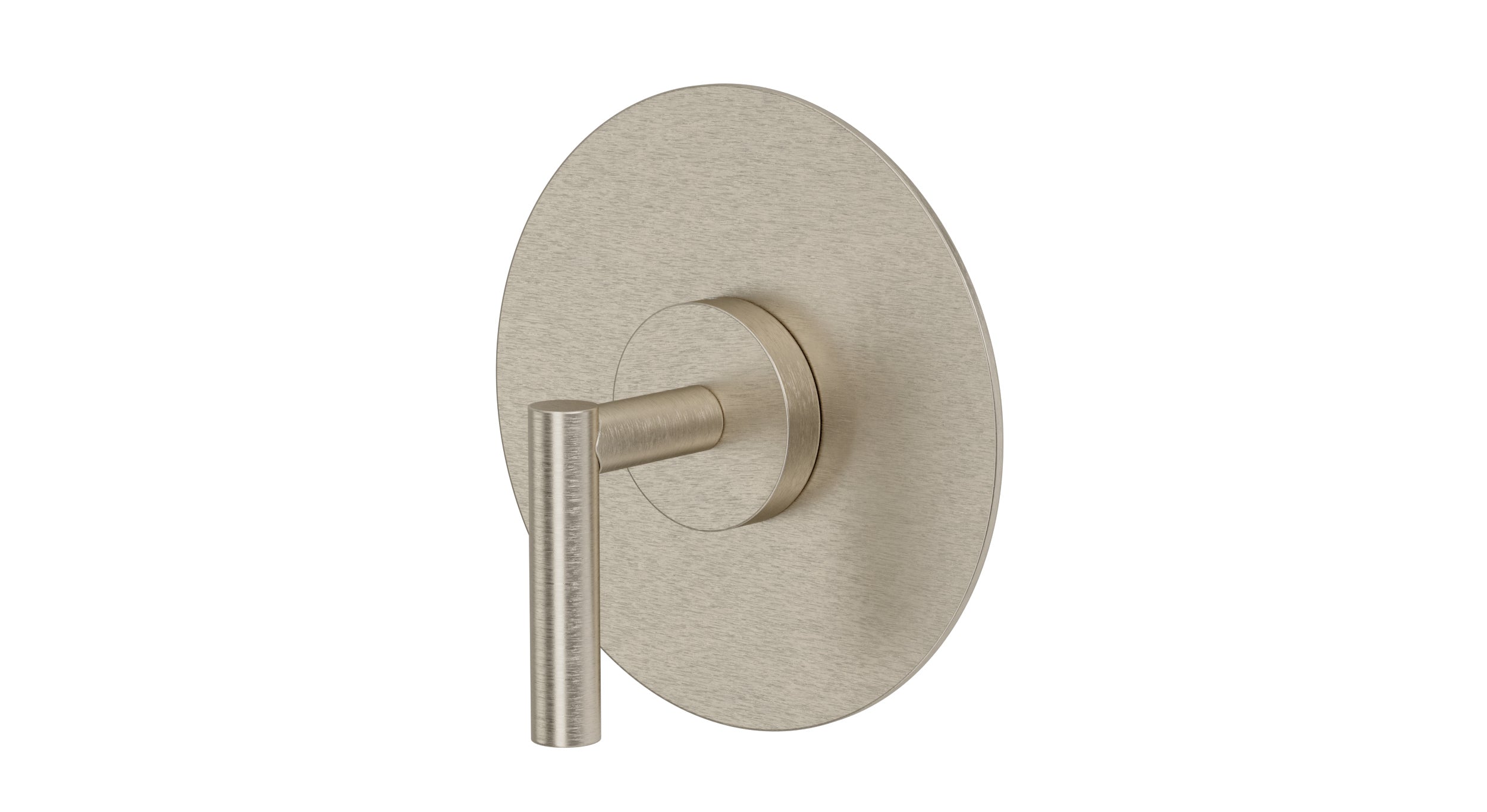 Contour One Handle Wall Mount Shower Trim with Soft Lever Handle in Satin Nickel