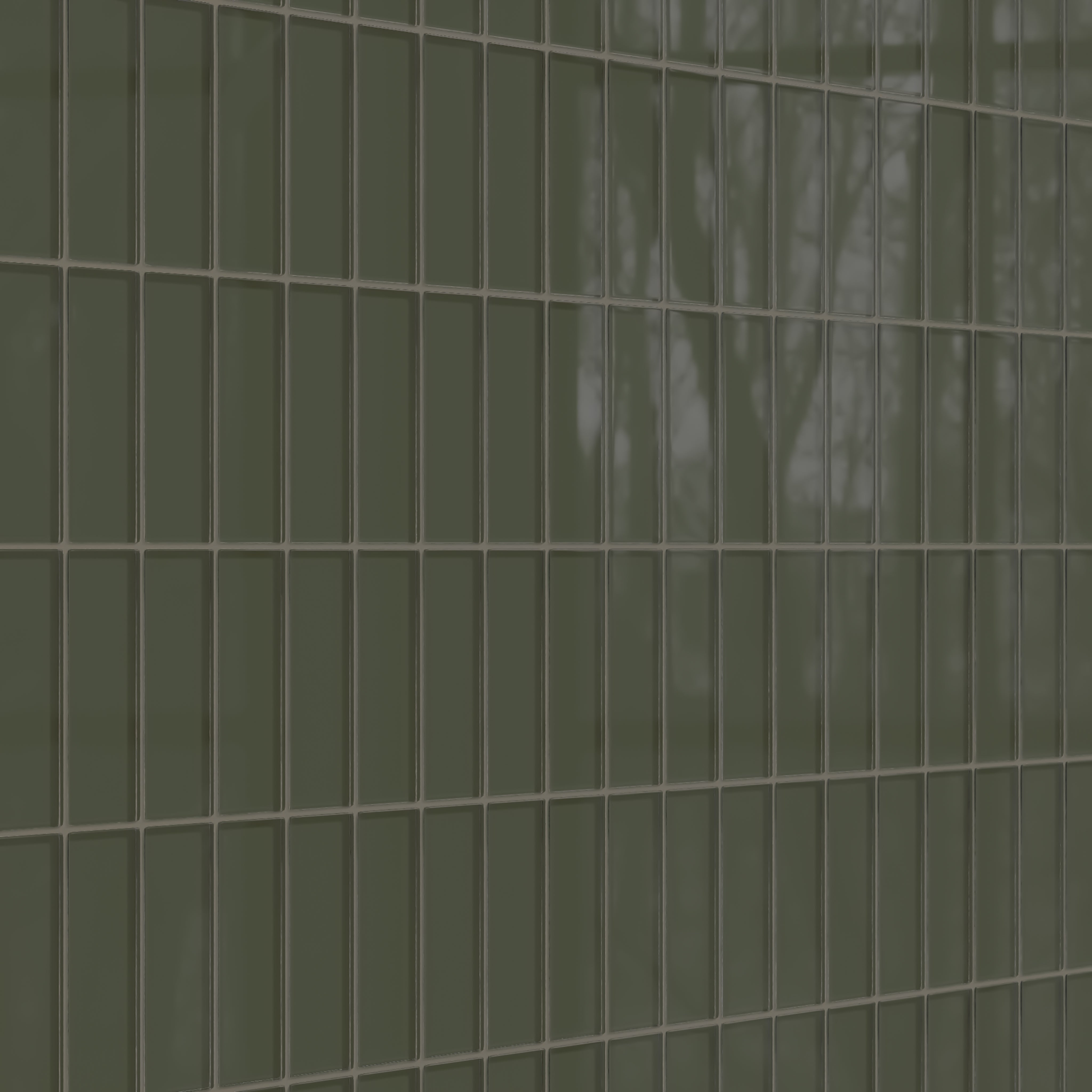 2x6 Glass Tile in Roadrunner Gloss