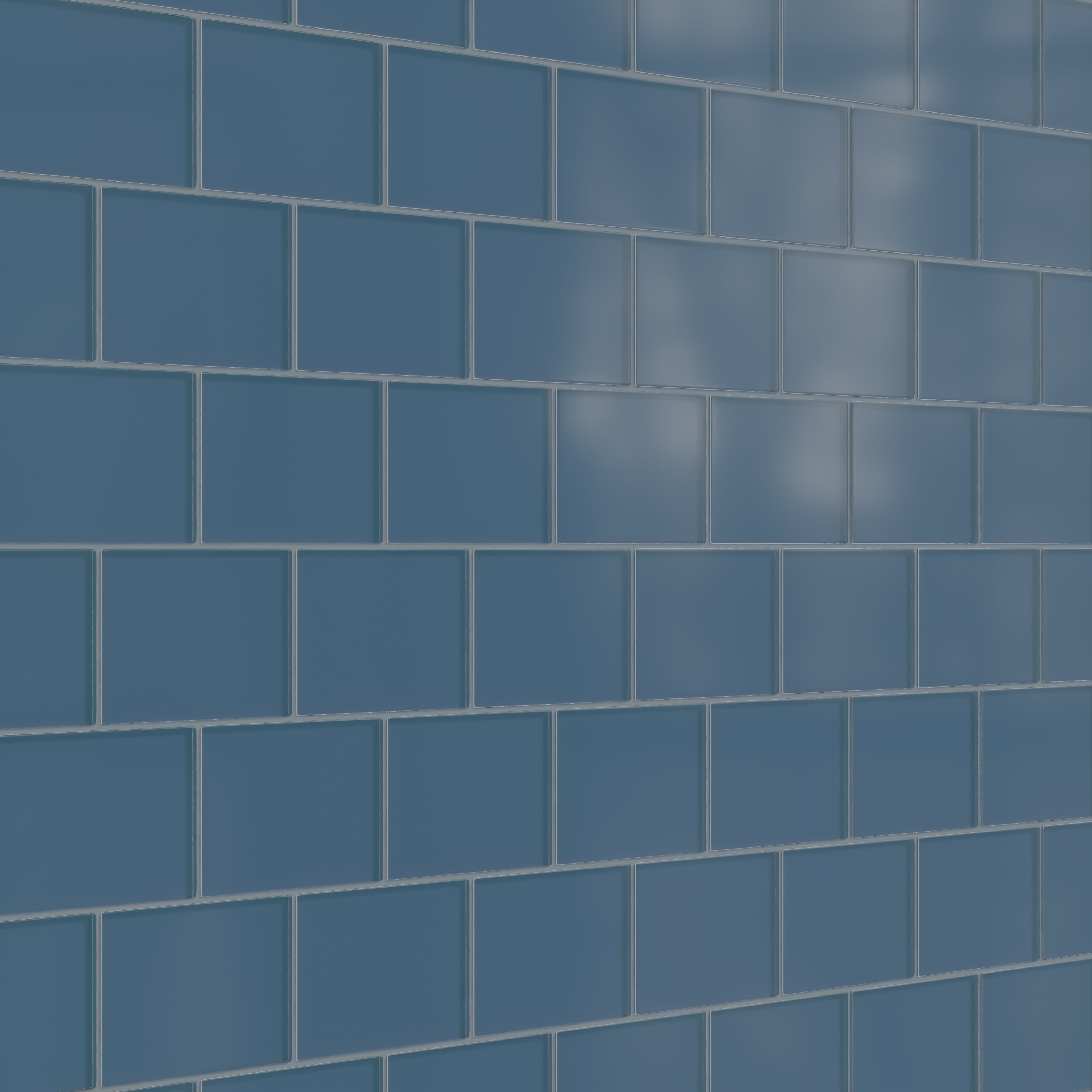4x6 Glass Tile in Blue Jay Matte