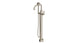 Emerson One Handle Floor Mount Squaretop Bath Trim with Hand Shower and Classic Lever Handle in Satin Nickel