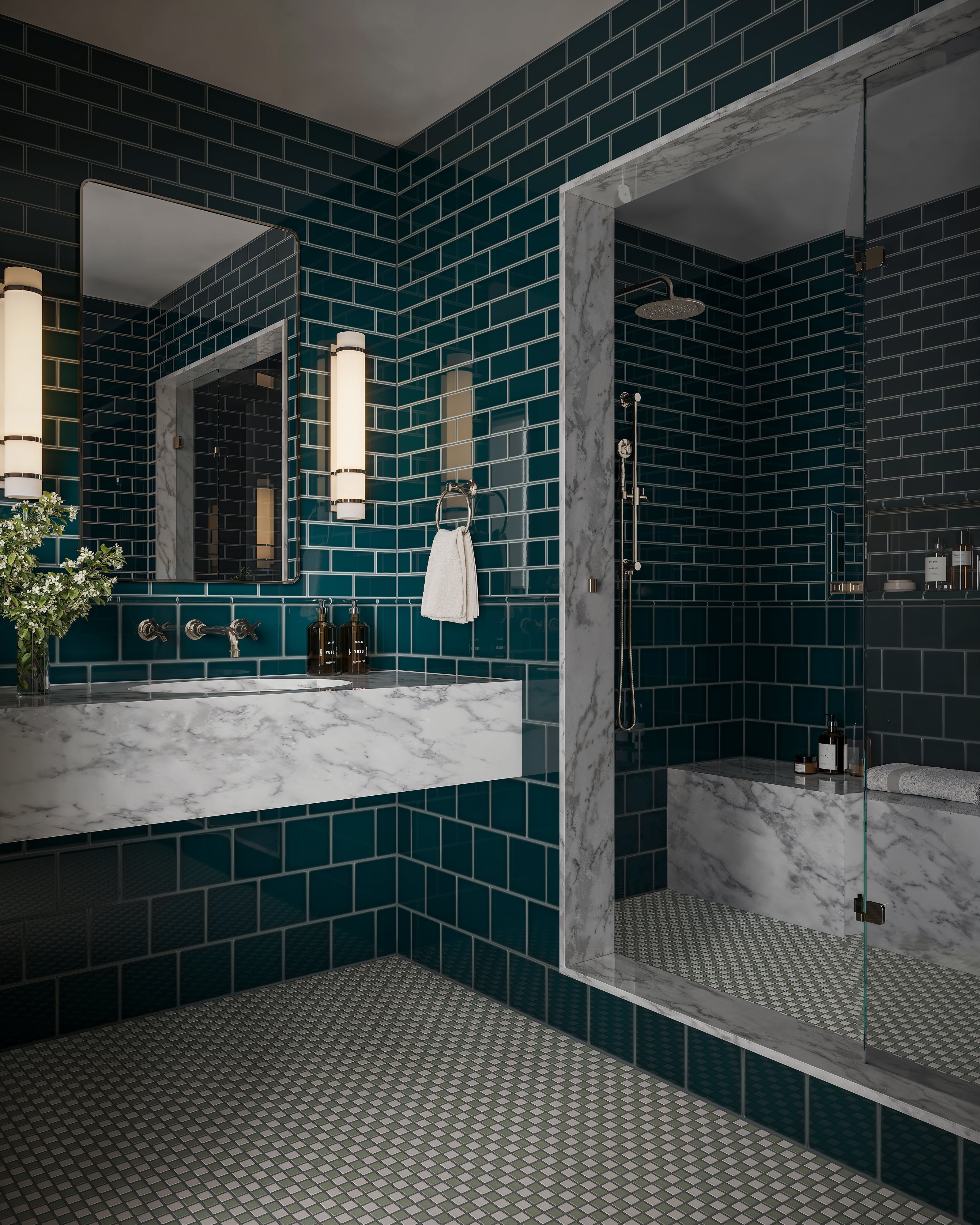6x6 Original Ceramic Tile in Caspian Sea Gloss