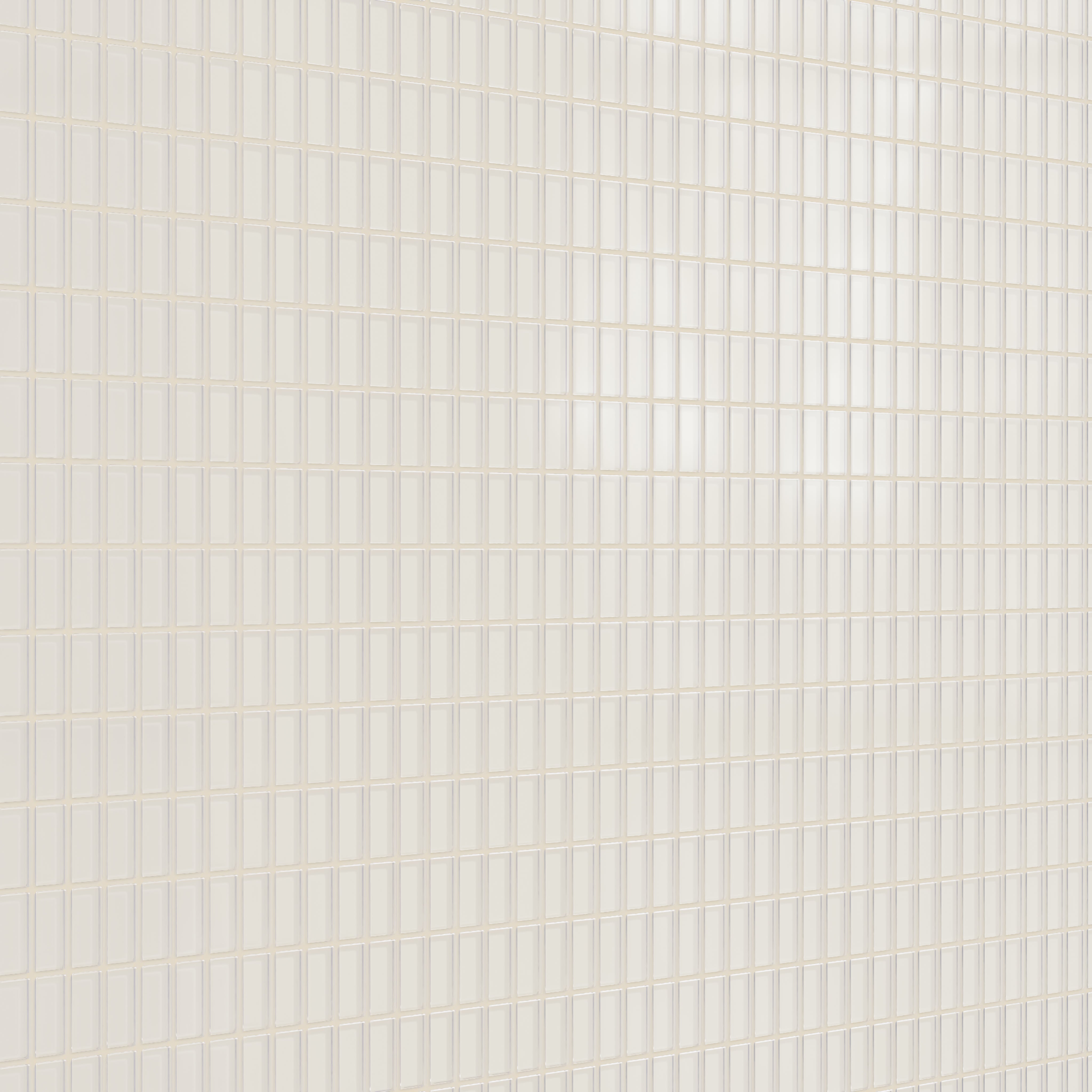 1x2 Straight Set Sheeted Glass Mosaic Tile in Dove Matte