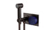 Foundry One Handle Wall Mount Bidet Trim with Groove Ceramic Knob Handle in Antique Bronze