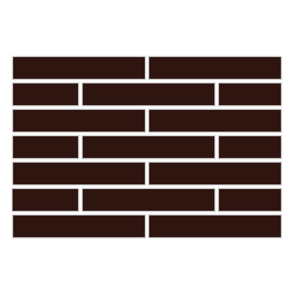 1x6 Half Offset Sheeted Original Ceramic Mosaic Tile in Tiger's Eye