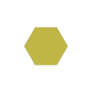 6" Hexagon Original Ceramic Tile in Palm Tree Matte