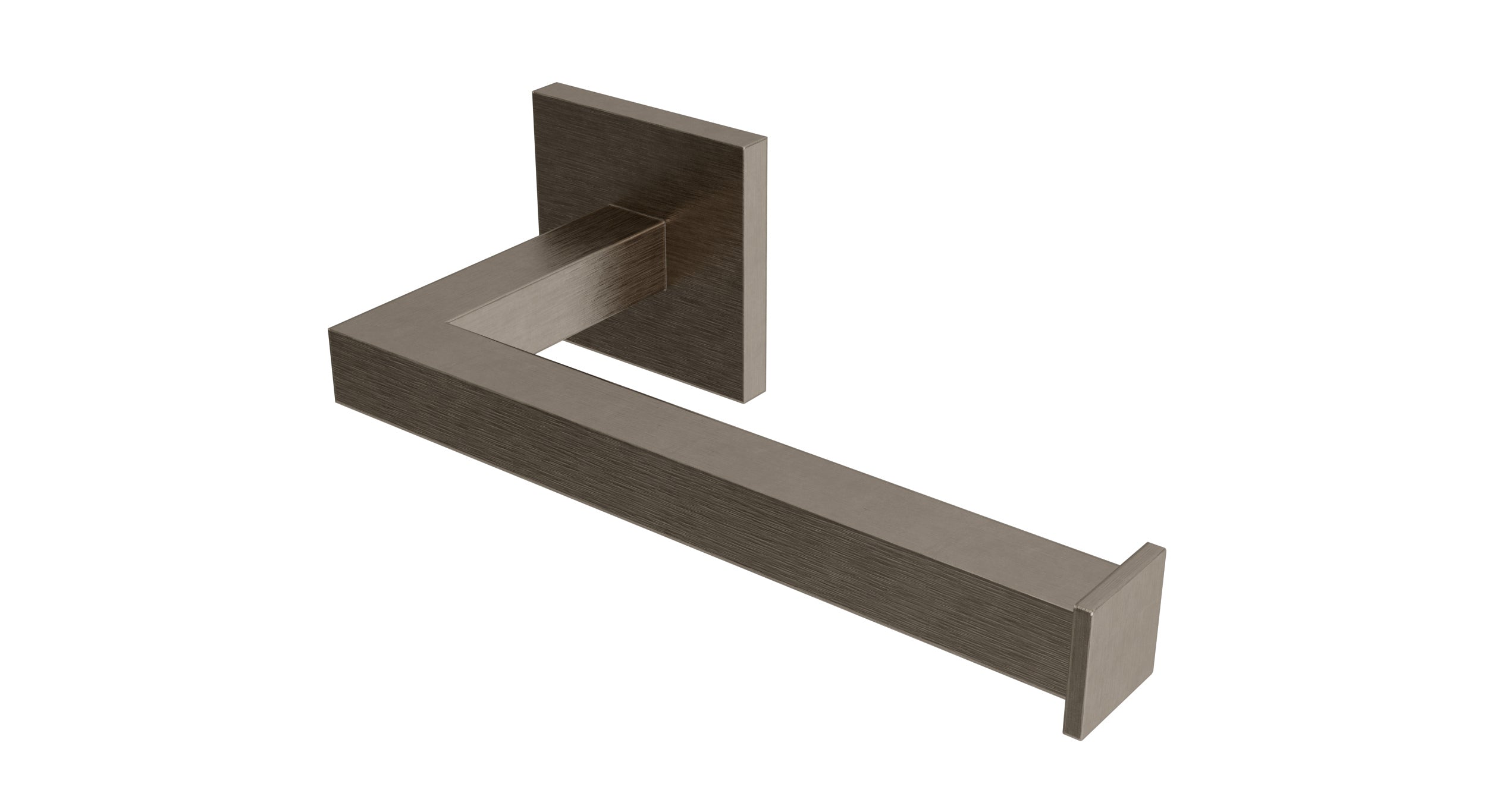 Flatiron Square Single Post Paper Holder in Antique Nickel
