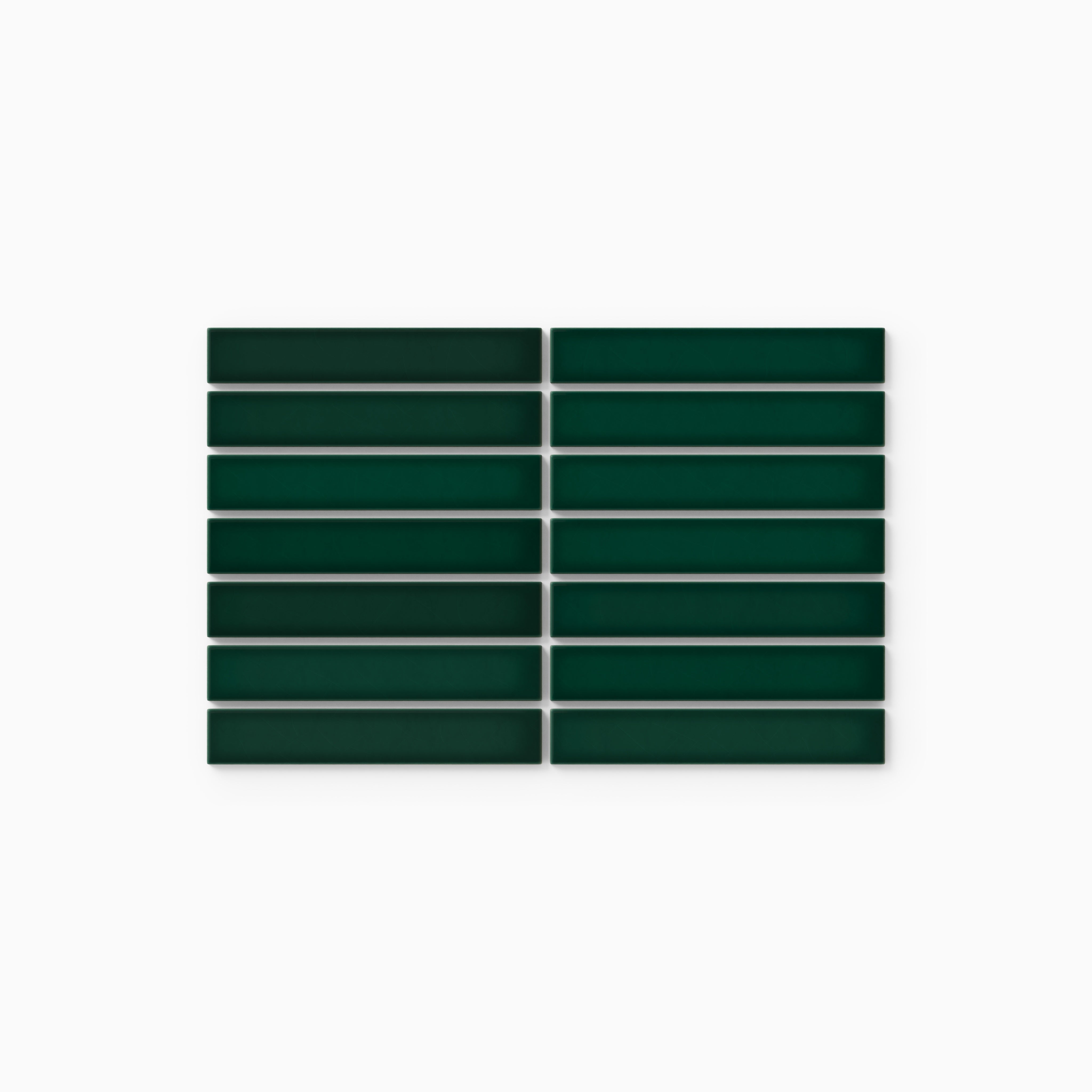 1x6 Straight Set Sheeted Original Ceramic Mosaic Tile in Evergreen Gloss
