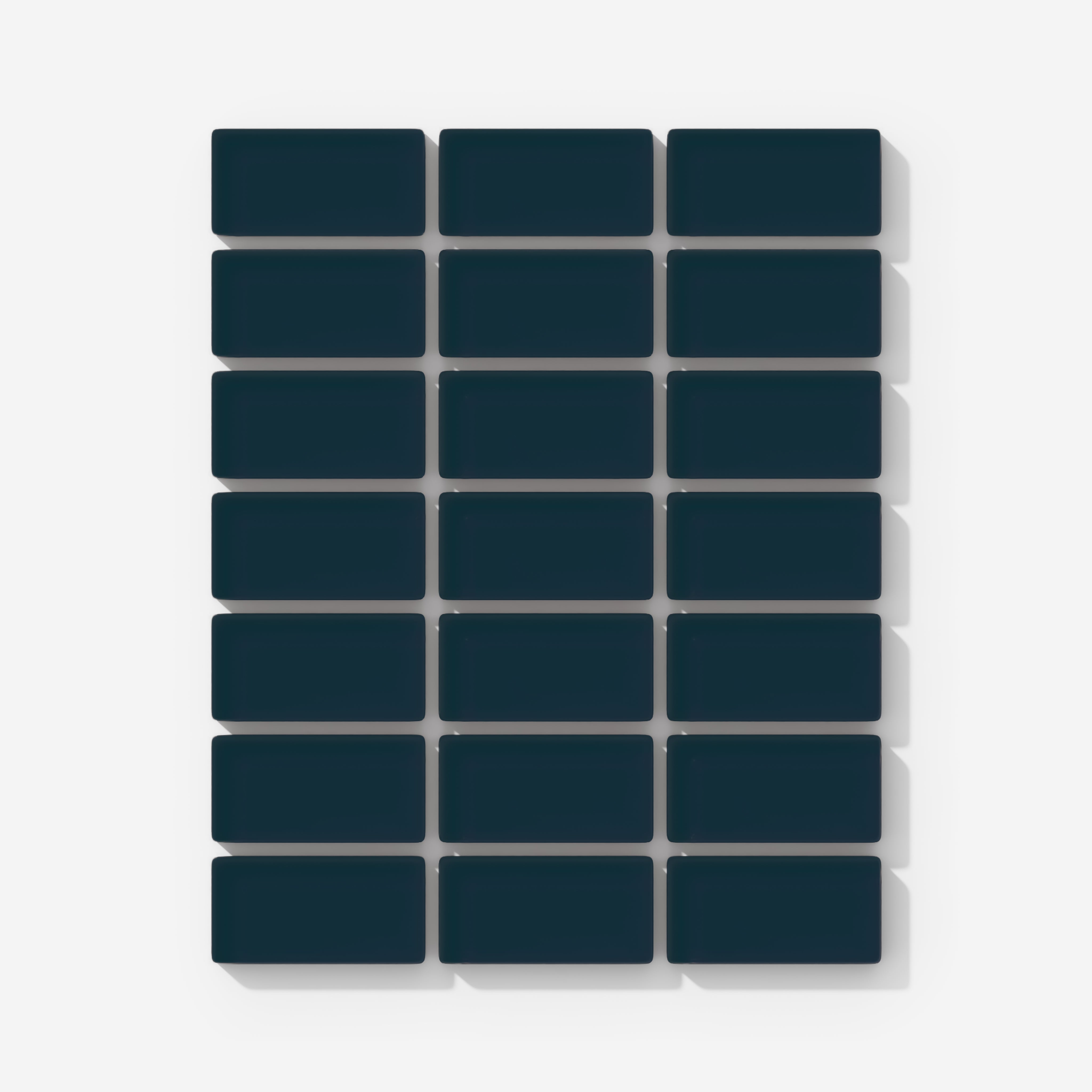 1x2 Straight Set Sheeted Glass Mosaic Tile in Grackle Gloss