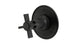 Emerson One Handle Wall Mount Shower Trim with Defined Cross Handle in Oil Rubbed Bronze