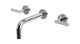 Contour Two Handle Wall Mount 7.5" Lavatory Faucet with Soft Lever Handles in Polished Chrome