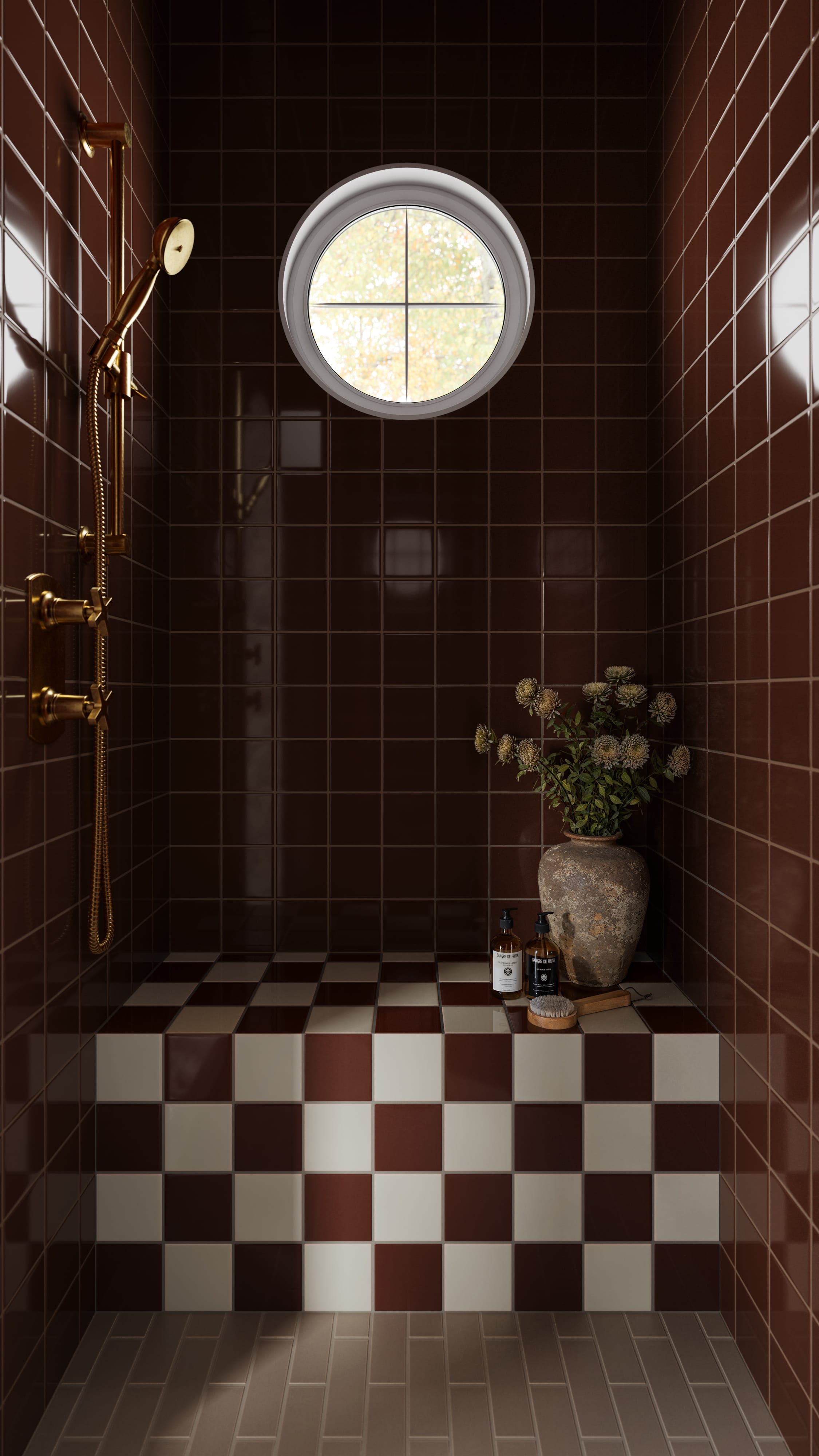 Quick Ship 4x4 Original Ceramic Tile in Garnet Gloss