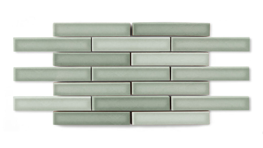 Rosemary 1x6 Half Offset Sheeted Gloss Original Ceramic Tile