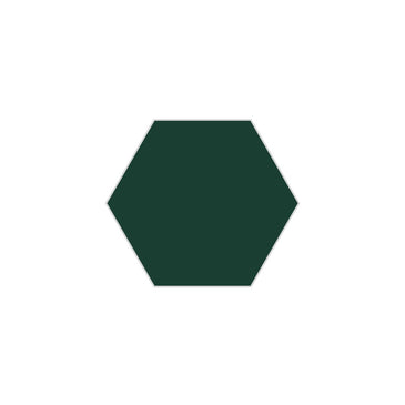6" Hexagon Original Ceramic Tile in Evergreen Matte