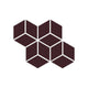 Small Diamond Sheeted - Escher Original Ceramic Mosaic Tile in Redwood