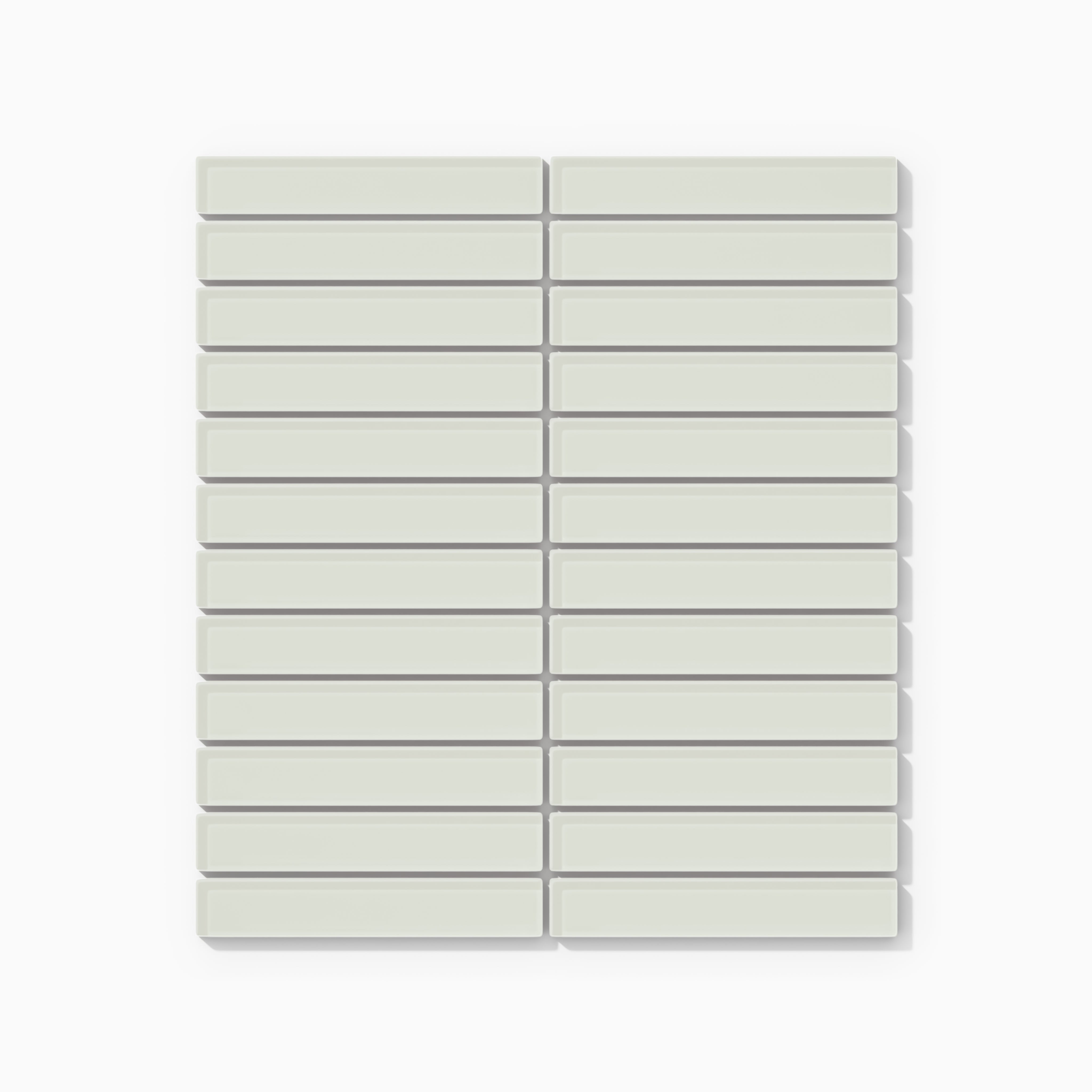 1x6 Straight Set Sheeted Glass Mosaic Tile in Flycatcher Gloss