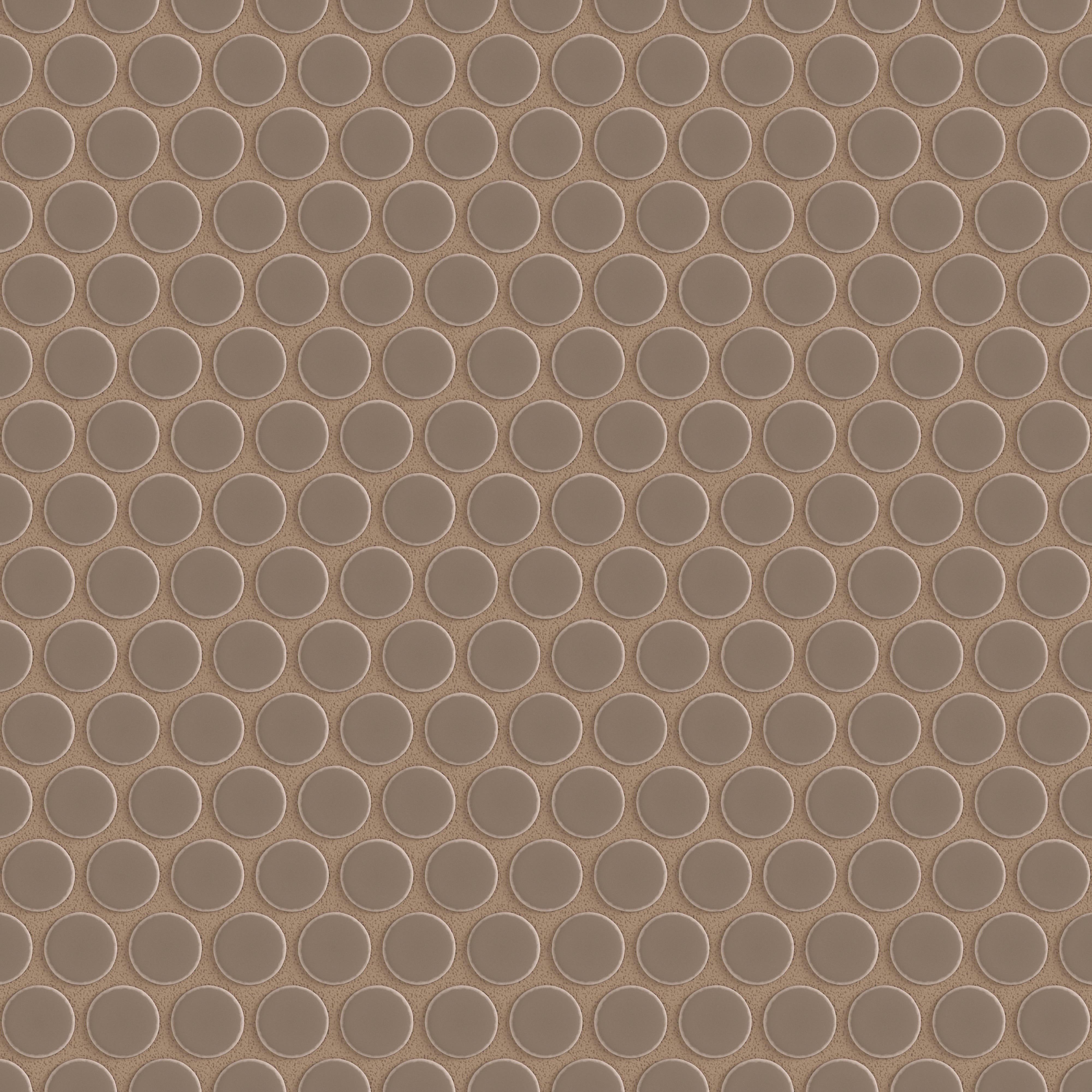 Penny Round Sheeted Original Ceramic Mosaic Tile in Cardamom Matte