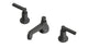 Emerson Two Handle Deck Mount Low Hexagon Lavatory Faucet with Classic Lever Handles in Blackened Nickel
